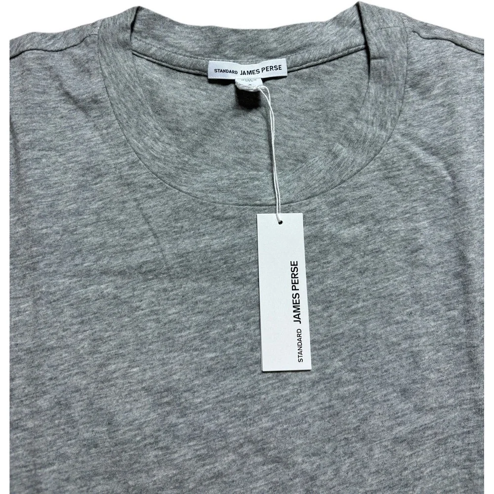 James Perse Women's Size 3 Standard Gray Short Sleeve T Shirt Made In USA NWT - Picture 2 of 7